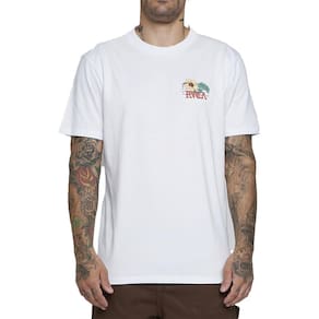 Camiseta RVCA Floral Park SM25 Masculina Branco