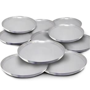 Kit 10 Formas Para Assar Ou Servir Pizza Em Alumínio 25cm