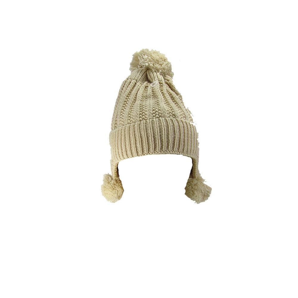 Touca de Malha Com Pompom Infantil
