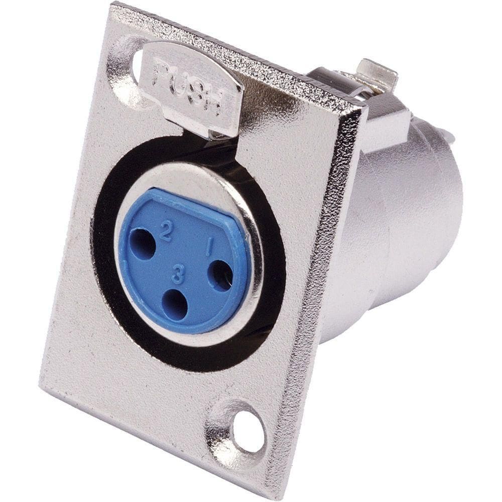 Conector Cannon Xlr Fêmea Painel Jccn0010 Níquel Storm - Pct - 10