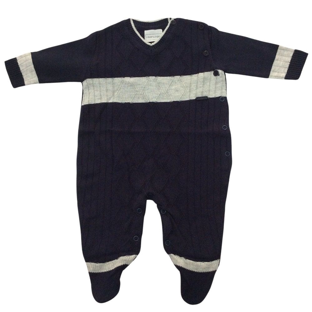 Macacão Tricot bebe masc Noruega