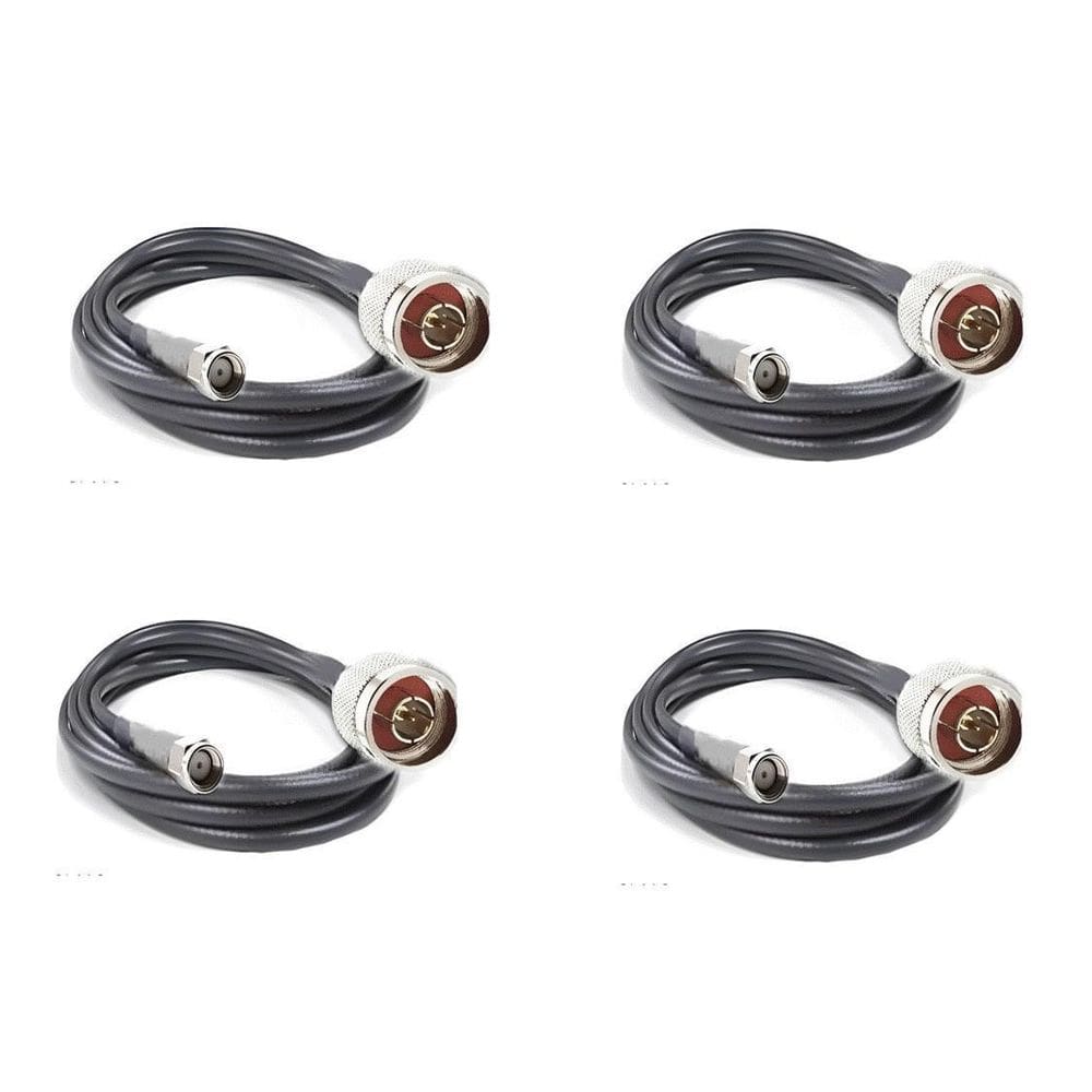 4 Cabos Descida Celular Rgc 58 15Mts Conectores