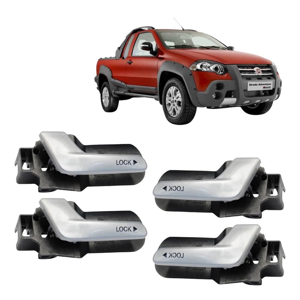 Kit 4 Gatilho Puxador Interno Da Maçaneta Strada Até 2016 - UN / 4 [F103]