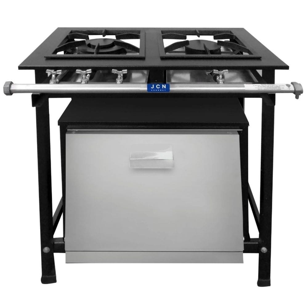 Fogão Industrial 2 Bocas 30x30 Baixa Pressão P7 com Forno JCN