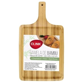 Tábua De Madeira Bambu Multiuso Retangular 33,5x18cm