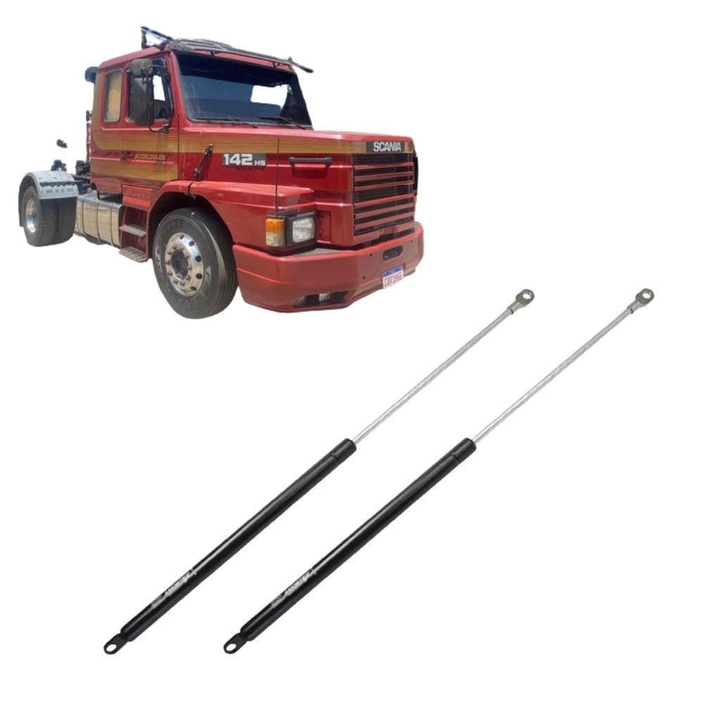 Par Amortecedor Pistão A Gás Tampa Frontal Motor Scania R142 [F103]