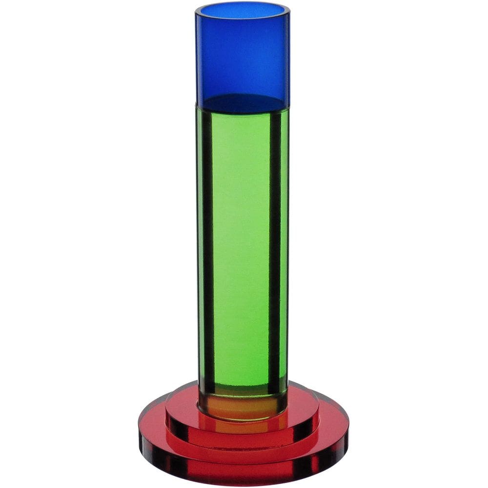 CASTIÇAL DECORATIVO PORTA VELA HOME&CO ECO CRYSTAL 14x7x7cm MULTICOLORIDO