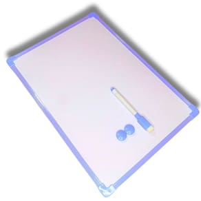 Lousa Quadro Branco 35X25 C/2 Imas + Caneta c/ Apagador