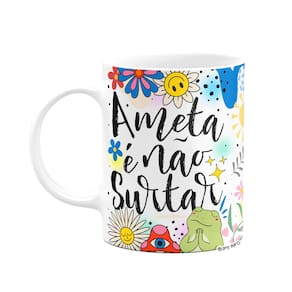Caneca Divertida Vibes - A meta é não surtar
