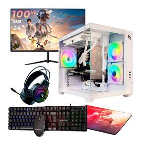 PC GAMER COMPLETO RYZEN 5 5600GT, 16GB 3200MHZ (RADEON VEGA 7), SSD 480GB, 500W 80 PLUS, MONITOR 24" 100HZ, NEOLOGIC AQUARIUM - NLI87584