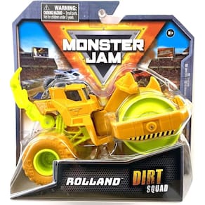 Brinquedo Monster Truck Monster Jam Dirt Squad Rolland Laranja/Verde