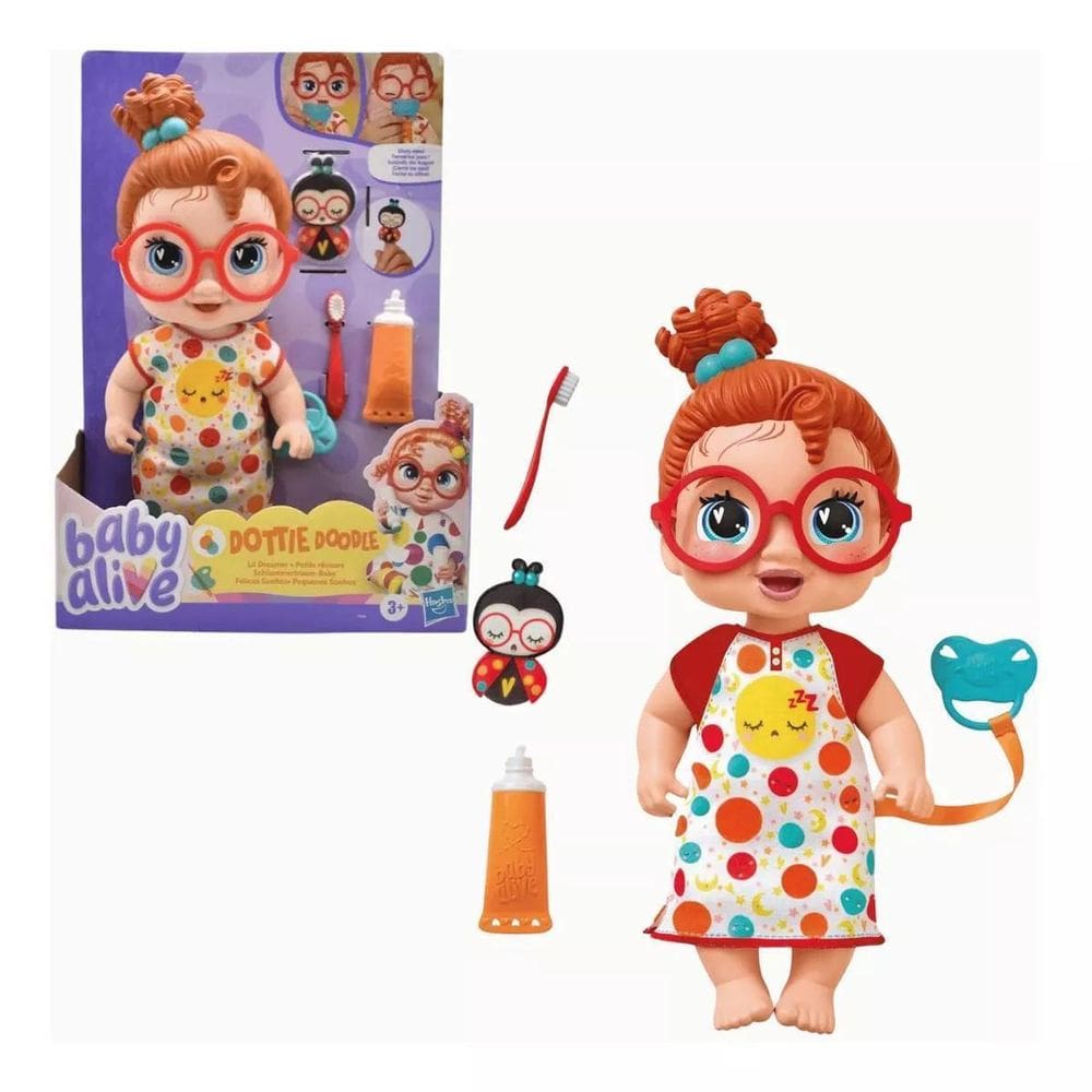 Boneca Baby Alive Ruiva Dottie Festa Do Pijama Hasbro F9965