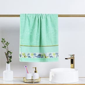 Toalha De Banho Infantil 1,15M X 75Cm Menino Menina Dino
