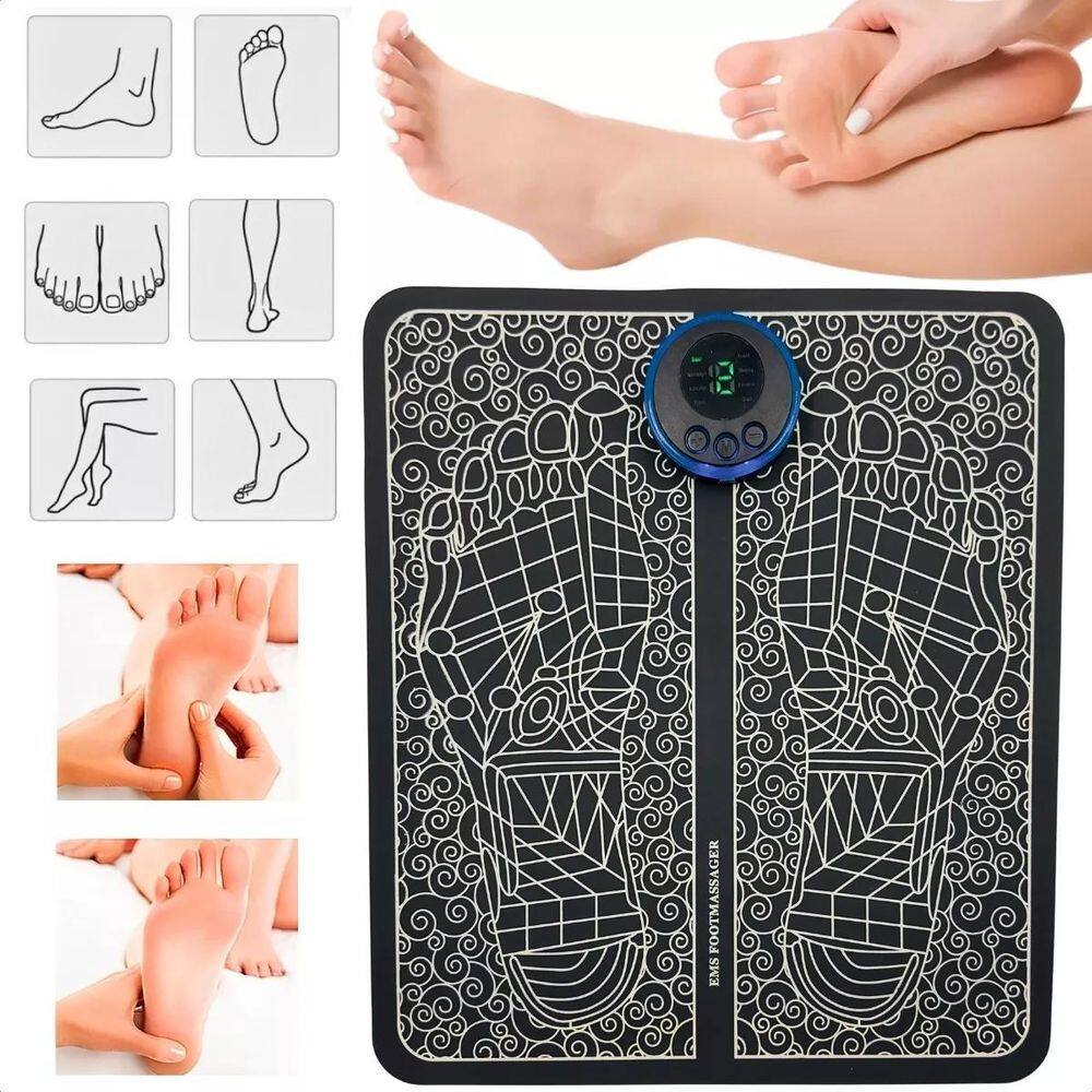 Massageador Tapete Pulso Elétrico Perna Pés Ems Almofada Pro