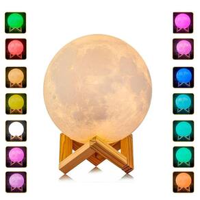 Abajur Lua Cheia 3D Umidificador De Ar E Difusor Aromas Rgb