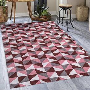 Tapete Jacquard Quarto 1,35M X 2,00M Pequeno Dallas Vermelho