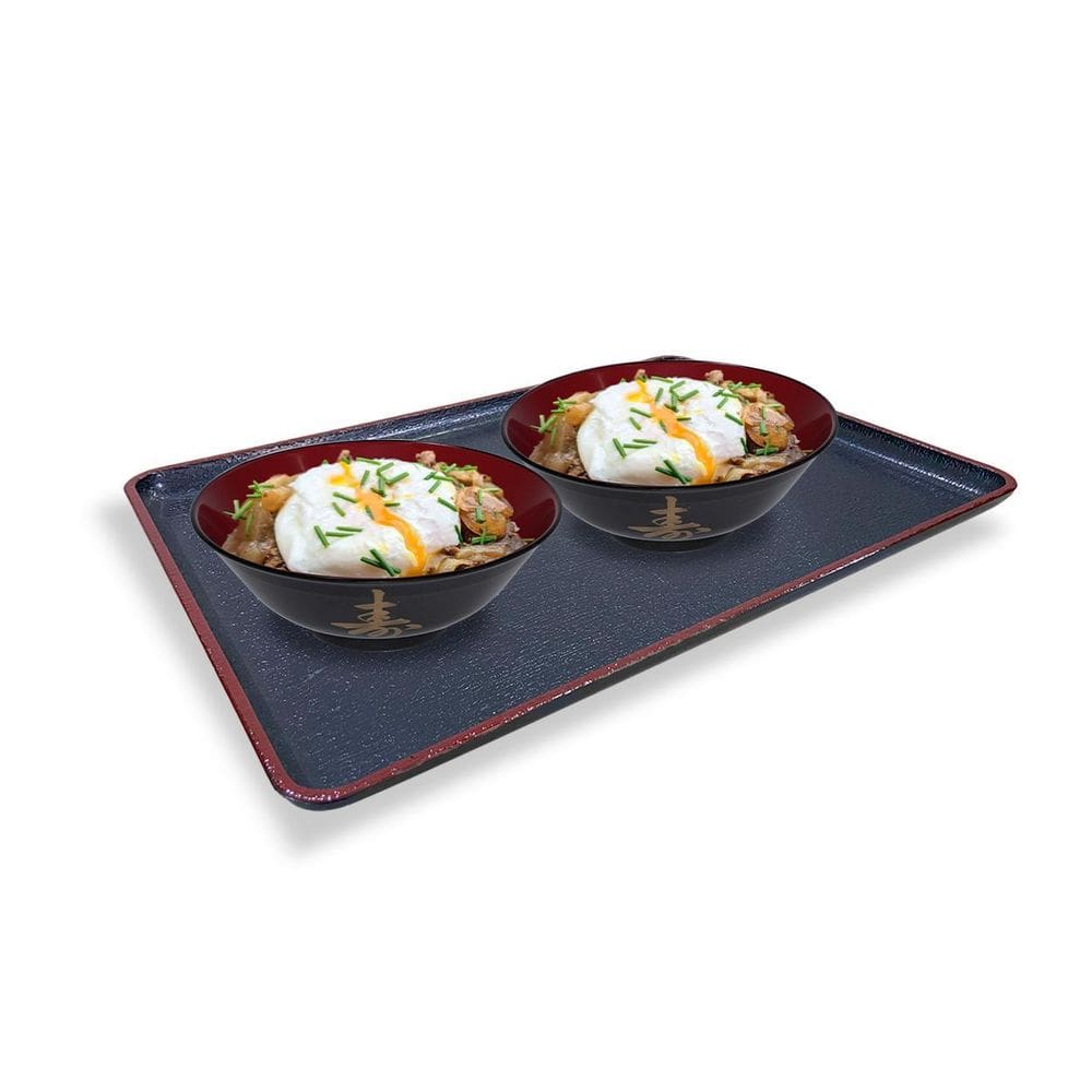Bandeja Tray Sushi Sashimi Japonesa Borda Vermelha