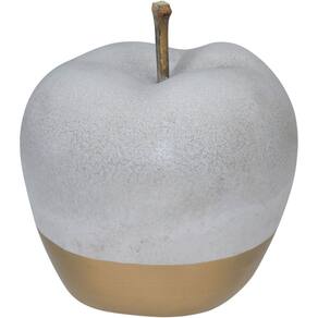 ADORNO DECORATIVO ENFEITE HOME&CO MAÇA CIMENTO 12x9x9cm CINZA