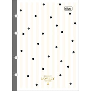 Bloco de Folhas Caderno Argolado Fichario Colegial 17,7x24cm 80 Tilibra