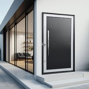 Porta Pivotante Lambril com Puxador Lado Esquerdo Elite 216x150 Mix Preto