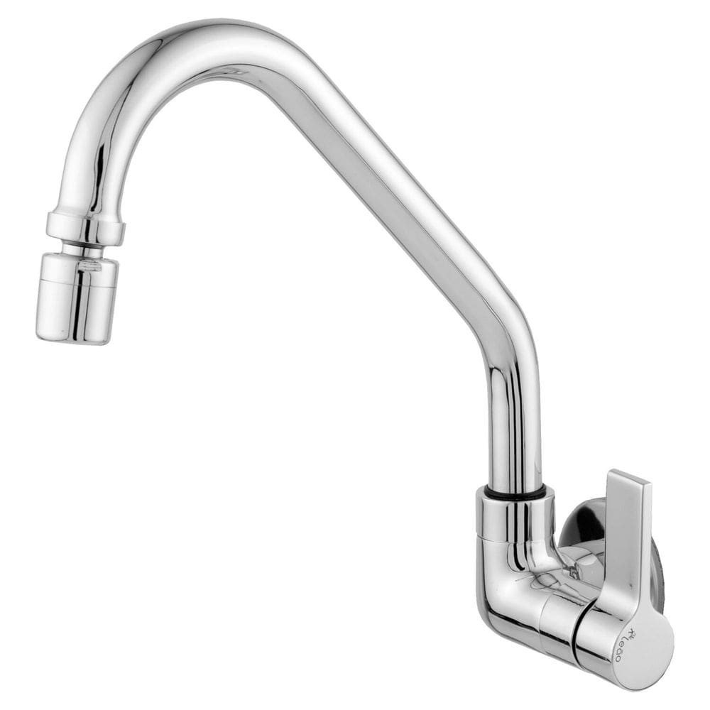 Torneira Cozinha Parede Bica Alta Arejador Articulado 1/4 Volta C70 - 3068 Cromada