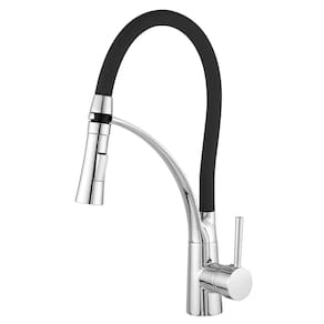 Misturador Monocomando Cozinha de Mesa Bica Alta Curve 1/2 Dn 15 - 4466 Preto/Cromado