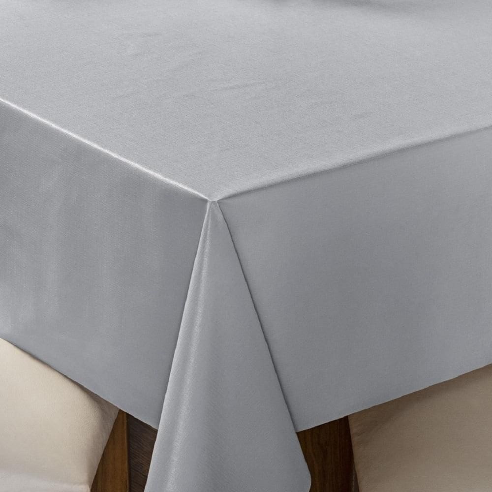 Toalha De Mesa 8 Lugares 1,40M X 2,50M Impermeável Cinza