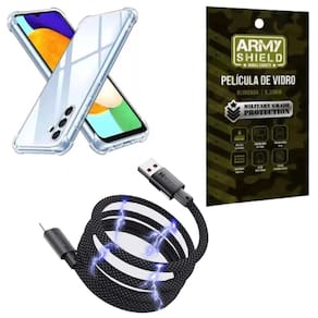 Capinha Para Galaxy A05 + Cabo Tipo-C Magnético + Película