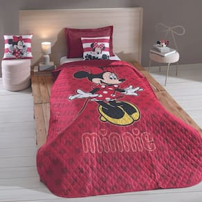 Cobre Leito Minnie Romântica Cama Solteiro 1,60m X 2,35m