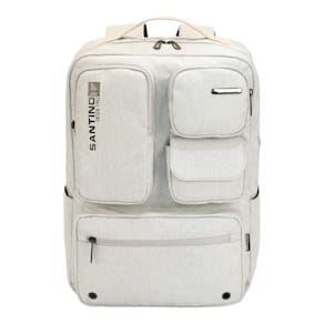 Mochila Notebook Pop Organizer By Santino Poliéster Cinza