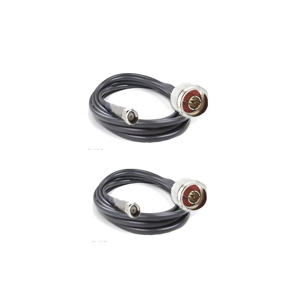 2 Cabos Descida Celular Rgc 58 10 Mt Conector N+Sma Premium