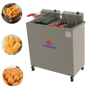 Fritadeira Água e Óleo 13 Litros 4 Cestos Fritador de Batatas Inox Elétrico PR-200E Progás