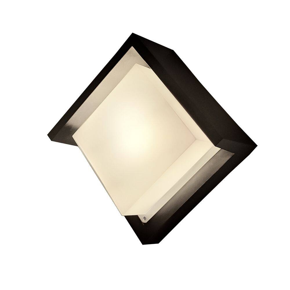 Arandela Preta Quadrada Luminária Parede Muro + Lâmpada Led G9 7w Alta Performance Branco Frio 220v
