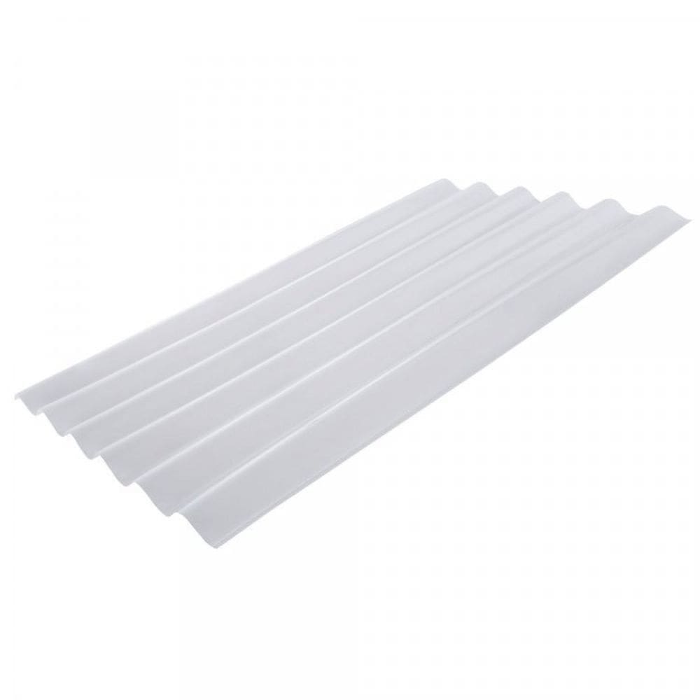 Kit com 15 Telhas Policarbonato 244cm X 110cm Branco