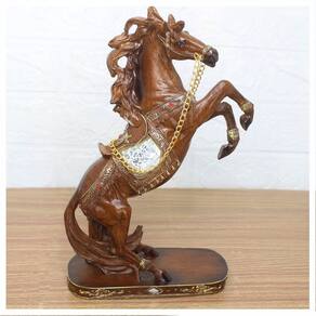 Decoração Escultura Cavalo Ornamental Estátua Resina 28cm