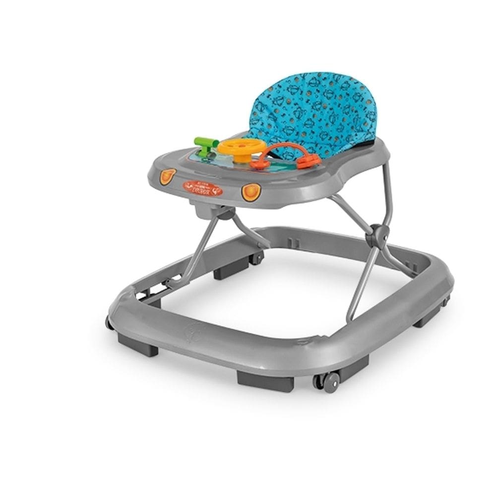 Andador Infantil Tutti Baby Acqua Explorador Musical Cinza Até 12kg