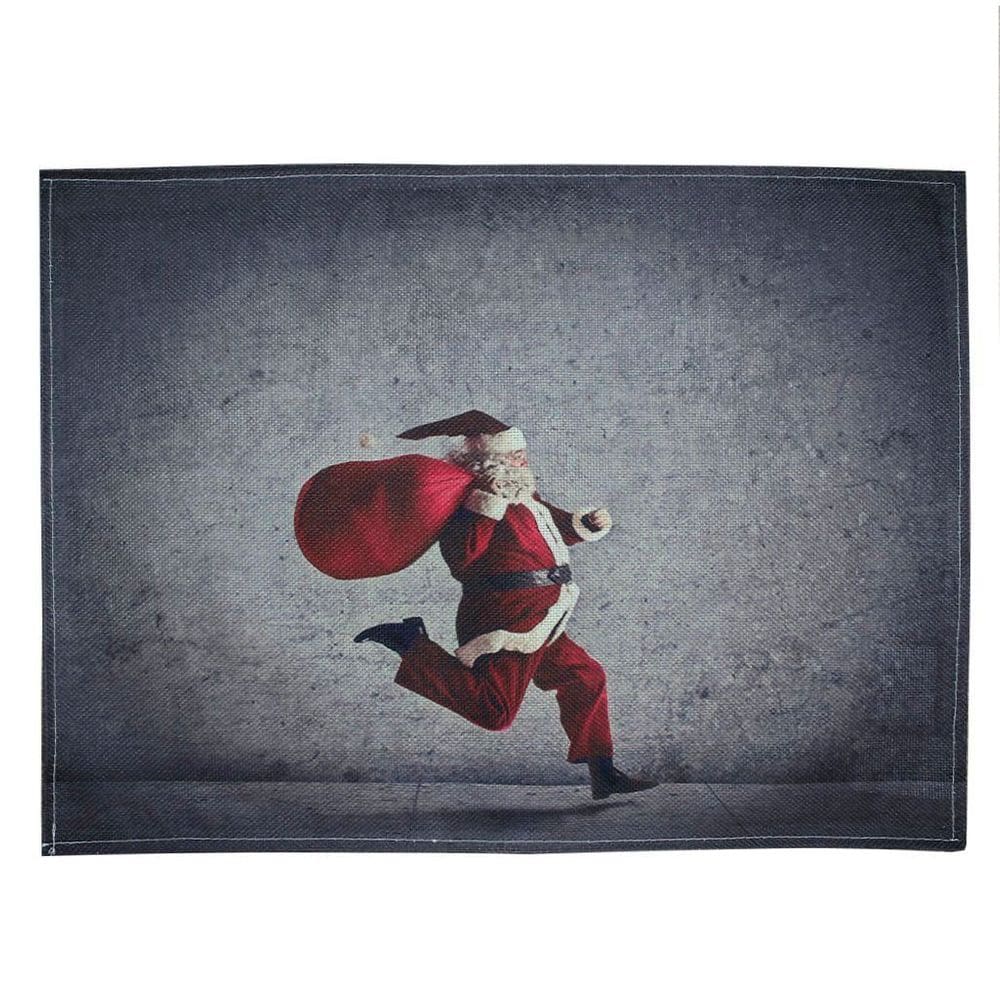 Jogo Americano Estampa Natalina Papai Noel 4 Peças