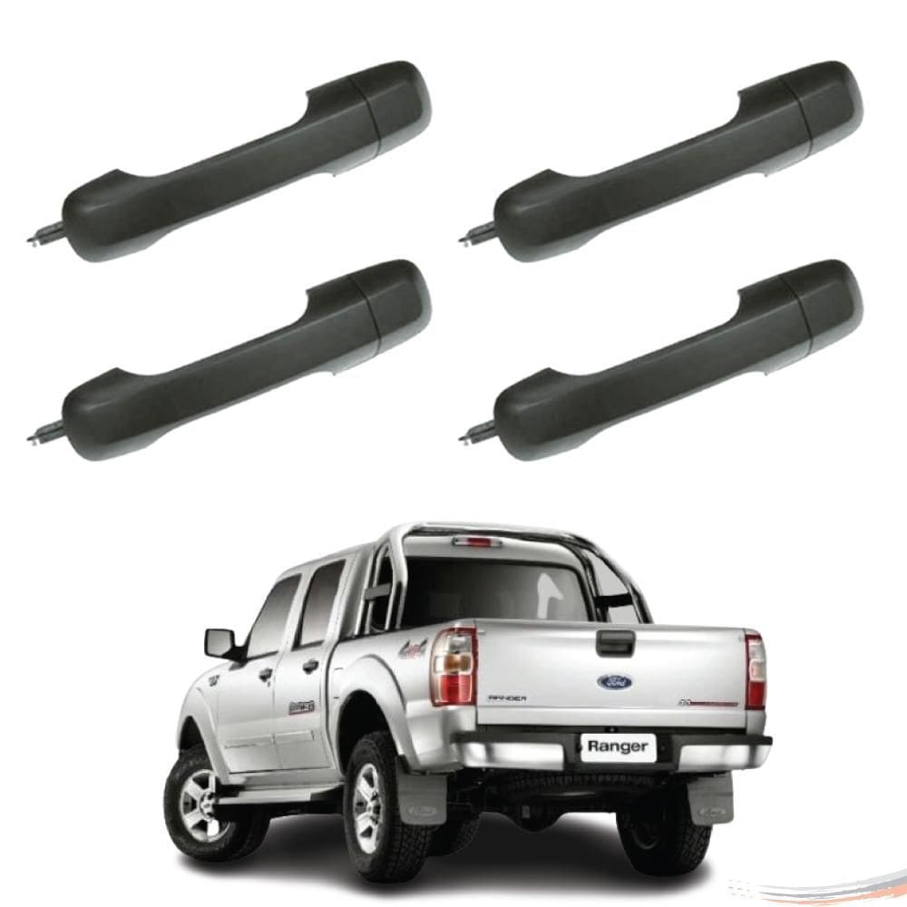Kit 4 Maçanetas Externas Preto Ranger G2 4 Portas 09 A 12 - UN / 4 [F103]