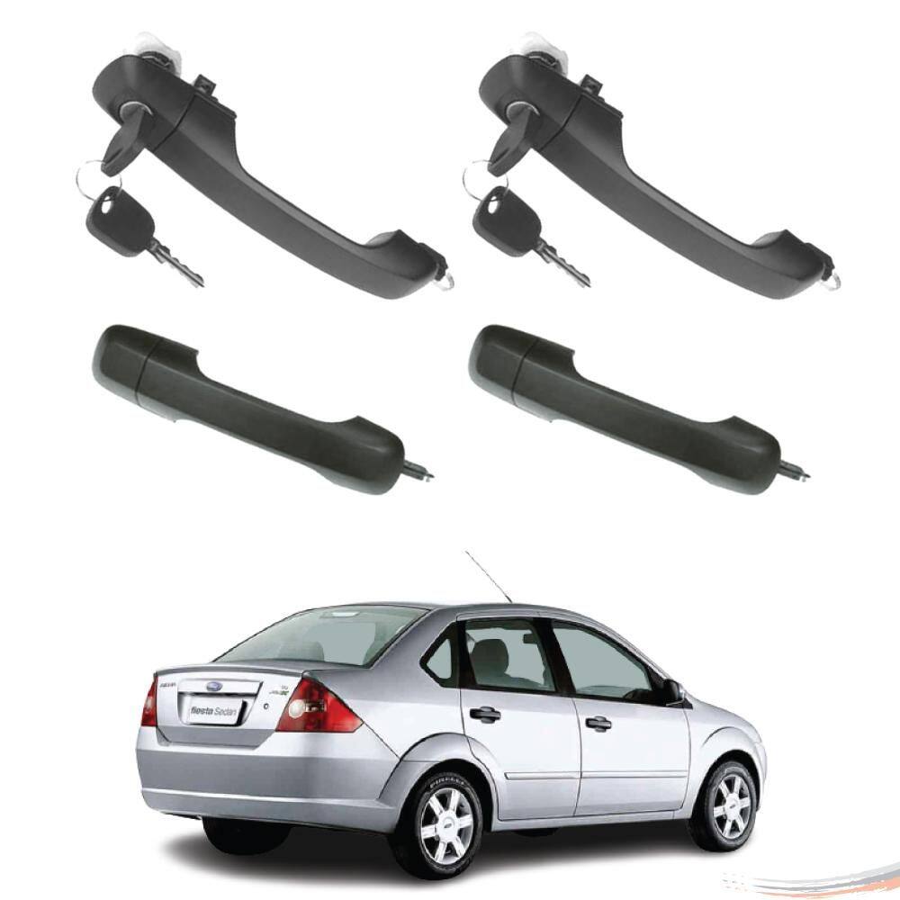 Kit 4 Maçanetas Extr Completo C/ Chave Fiesta G2 02 A 14 - UN / 4 [F103]