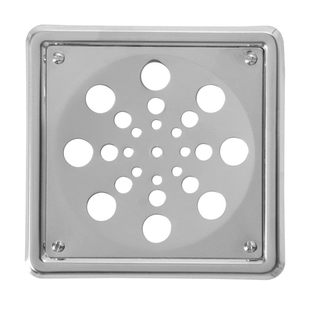 Grelha Quadrada em Aço Inox 9,4 x 9,4cm com Caixilho Astra Prata