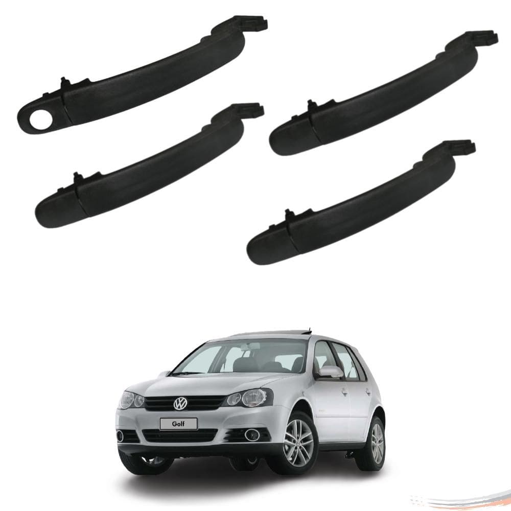 Kit 4 Maçanetas Pretas 4 Portas Golf Bora Jetta 99 A 13 - UN / 4 [F103]