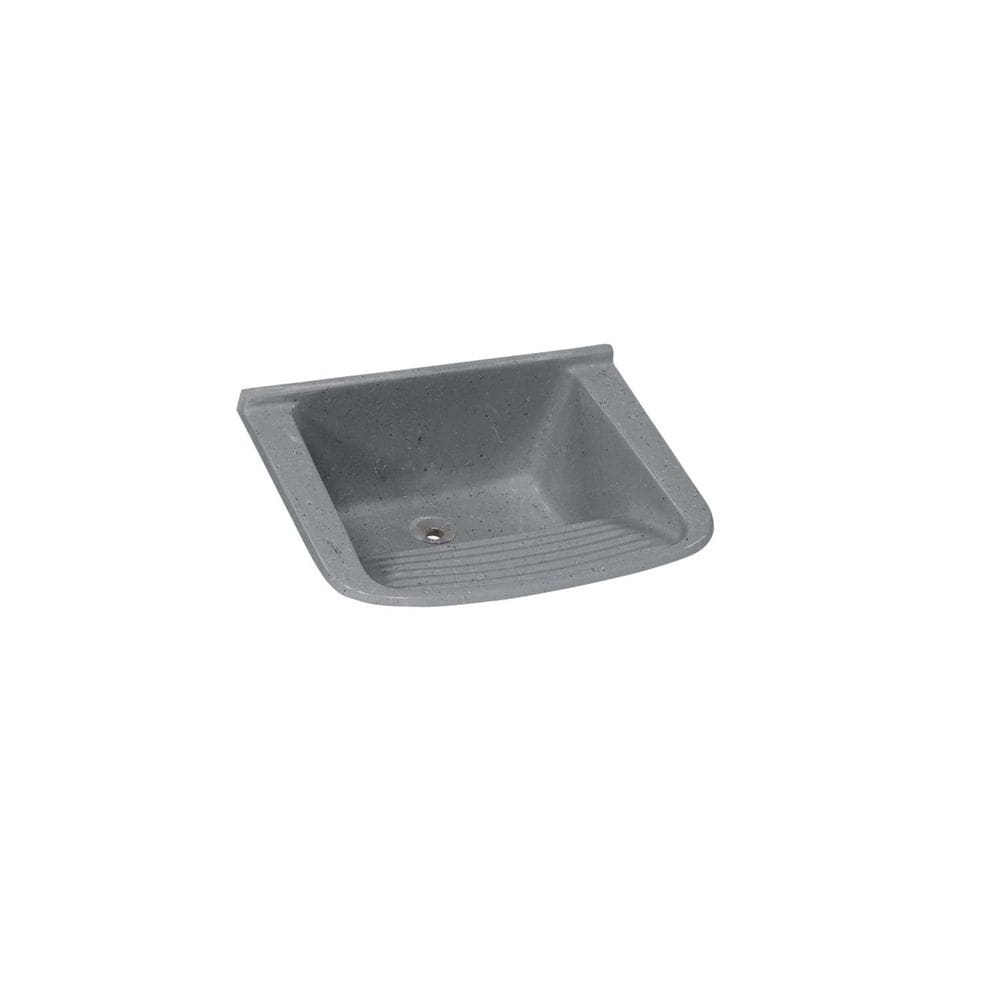 Tanque de Lavar Roupa em Mármore Sintético Granitado 55x41cm Cinza