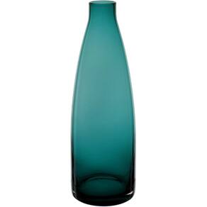 VASO DECORATIVO ENFEITE CASA GARRAFA HOME&CO VIDRO 27x9x9cm TURQUESA