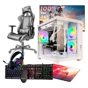 PC GAMER COMPLETO RYZEN 5 5600GT, 16GB 3200MHZ (RADEON VEGA 7), SSD 480GB, 500W 80 PLUS, MONITOR 24" 100HZ, NEOLOGIC AQUARIUM, CADEIRA - NLI87585