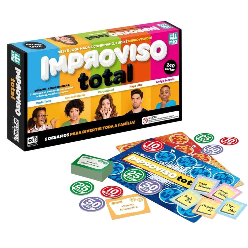 Jogo Improviso Total Tabuleiro Para Diversão - NIG BRINQUEDOS