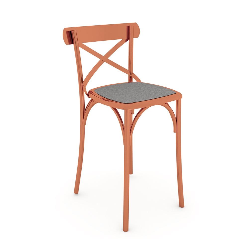 Banqueta Katrina em Aço Cobre