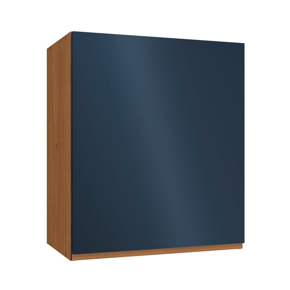 Aéreo 1 Porta de 600mm de Madeira, Estilo Contemporanêo Canela/ Azul