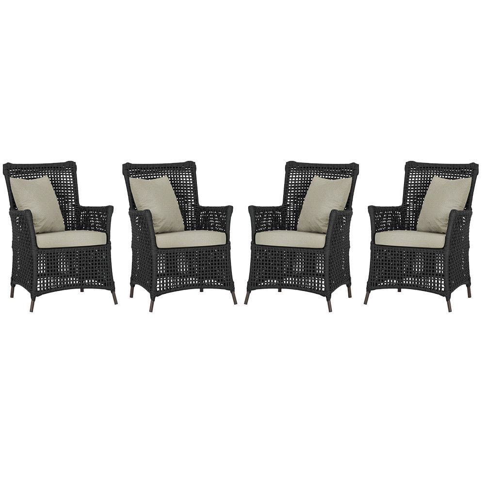 4 Poltronas Igapó Alumínio Micro Pintura Marrom Corda Náutica Estofado 7
