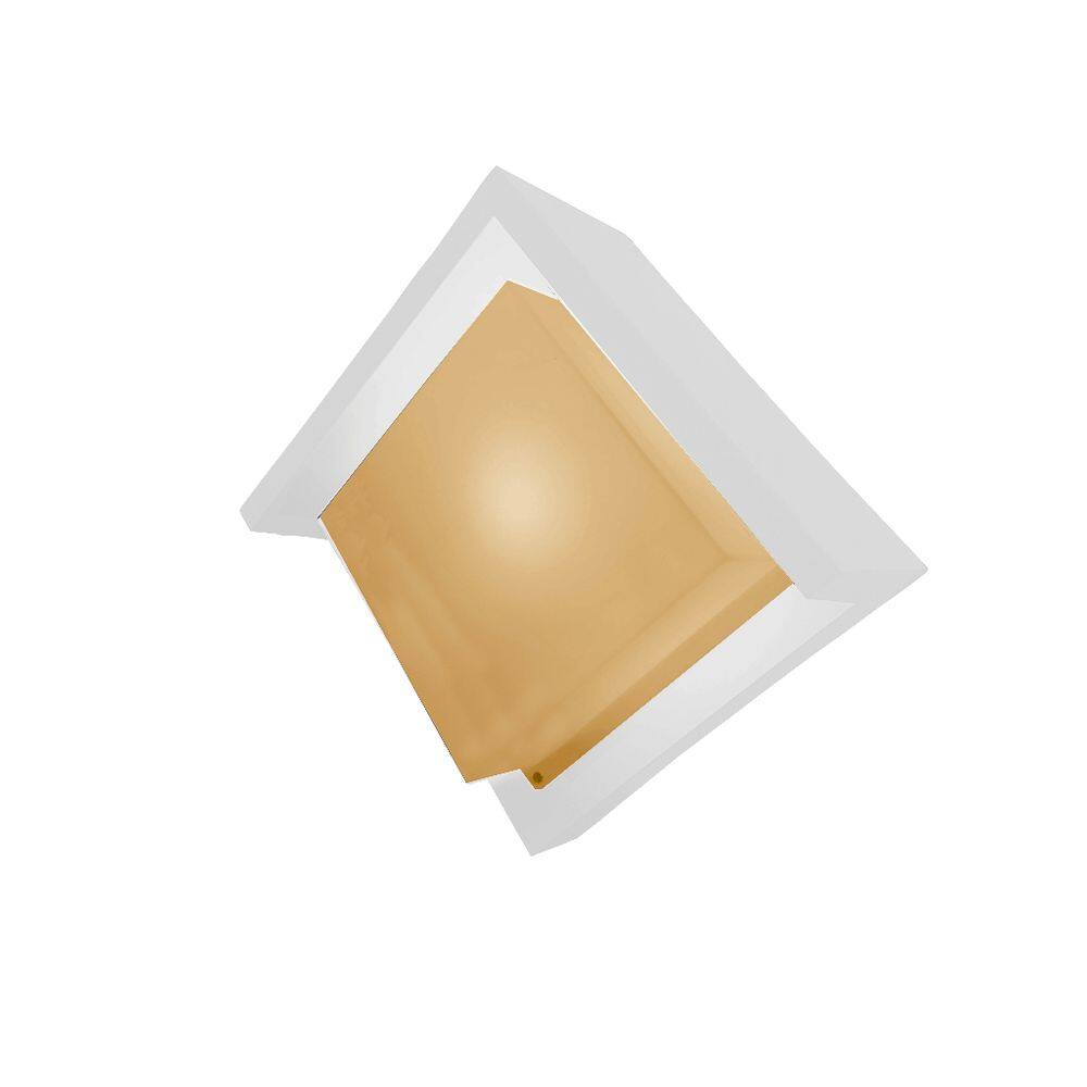 Arandela Branco Quadrada Luminária Parede Muro + Lâmpada Led G9 9w Alta Performance Branco Quente 220v