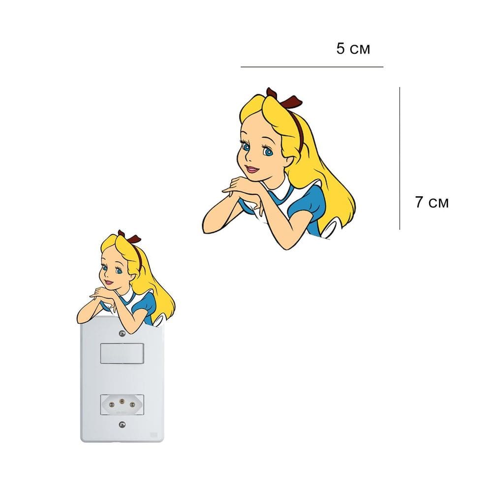 Adesivo De Interruptor Alice No País Das Maravilhas Mod02